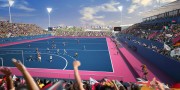 An artist's impression of the Hockey stadium at the London 2012 Olympics